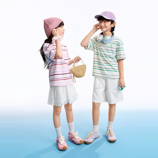 男女童圆领短袖针织衫夏季新款安奈儿童装EM621634 商品图6