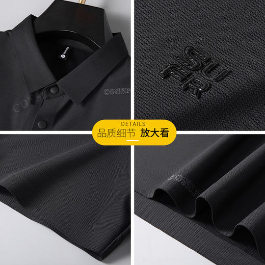 【DK】大依优型大码男装夏季polo领短袖T恤冰丝速干透气百搭短袖上衣 商品图2