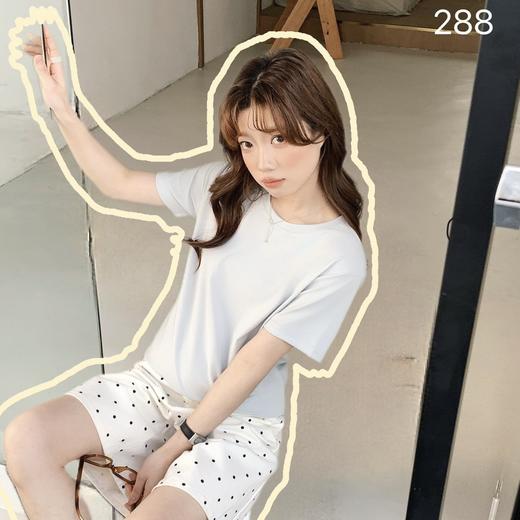 骆柒柒〈夏日薄荷T〉莱赛尔混纺面料丝滑有光泽 柔软亲肤自带凉感 舒适品质百搭时尚并存 商品图1