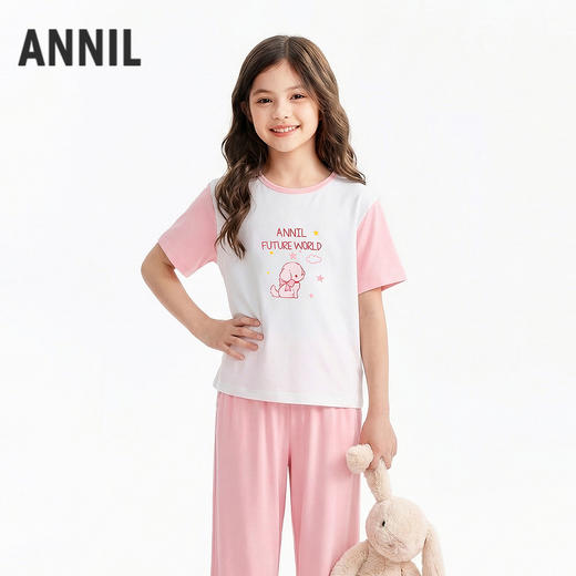 男女童家居服套装夏季新款安奈儿童装JM621786 商品图1