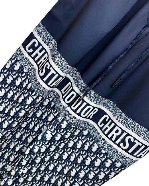 女款绸质印花抽绳直筒长裤 可配套装la010 商品图2