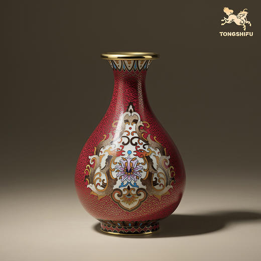 铜师傅《玉壶春(景泰蓝)》客厅紫铜花瓶摆件 家居装饰工艺礼品 商品图1