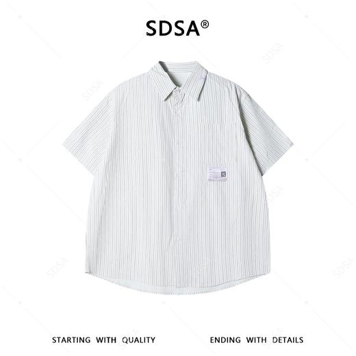 SDSA男装2026新款高贵轻奢时尚简约竖纹设计短袖衬衫T恤百搭宽松 商品图0