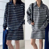 【9hd1】通勤风女士时尚条纹针织休闲套装！！ 商品缩略图0