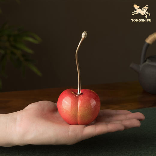 铜师傅《樱为心动》铜樱桃家居客厅装饰品摆件 节日送礼开业礼品 商品图4