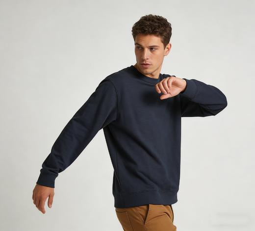 【经典半高领 必备外穿卫衣】SCHIESSER 德国舒雅男士100%棉200G 中厚半高领打底外穿卫衣39/26183U 商品图1