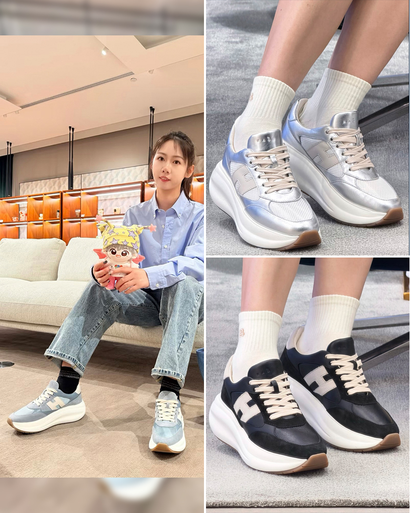 THS-限时 霍根 女士舒服到飞起的泡芙鞋 厚底增高运动鞋 3色 BZ1282