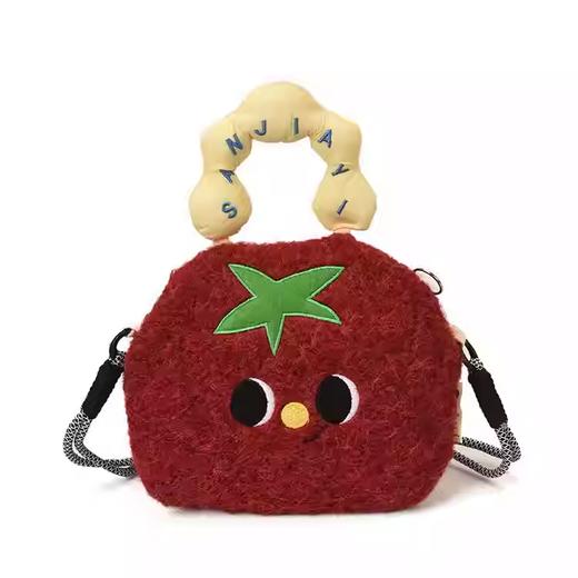 可爱卡通毛绒手提包女2026春季新款潮ins风手机包小巧收纳斜挎包 商品图1