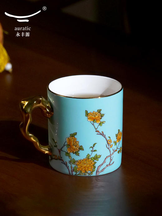 【包邮】国瓷永丰源 夫人瓷-西湖蓝仁心单杯(340ml) 商品图4