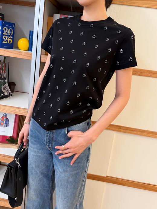 爱马仕 26Ss新款满印圆环T恤 商品图8