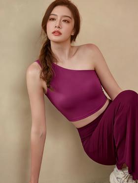 高级感瑜伽服套装女高腰阔腿裤透气健身服可外穿瑜伽服上衣松弛感 000LS1215