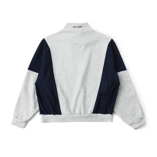 F031844春季新款拉链立撞色拼接领半高领运动套头长袖卫衣 商品图3