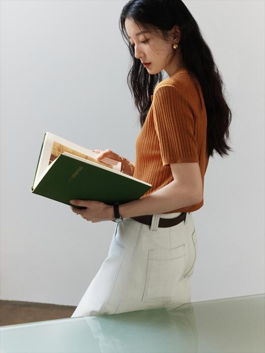 夏日老钱真丝羊绒短袖毛衫 FCG1WST047 商品图6