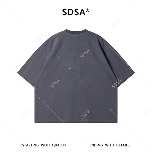SDSA男装2026新款高贵轻奢时尚复古磨毛圆领短袖T恤百搭宽松上衣 商品图4
