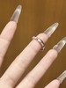 卡蒂罗KADER 流光星语女戒 925银五角星莫比乌斯造型设计简约素圈浪漫不渝可调节戒指  简约百搭清新薄荷曼波 商品缩略图5