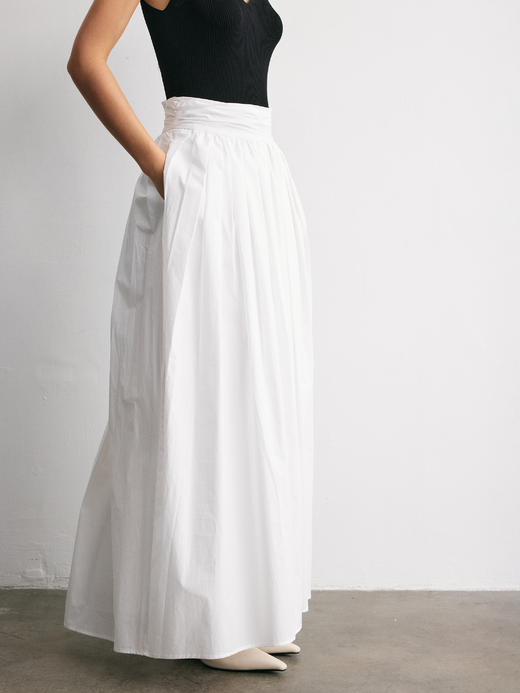 YANYI CHANG｜91880530 腰部抽褶量感半裙 [ 雅白 ] 商品图3