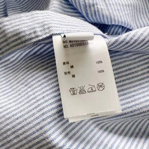 F031831春秋新款宽松直简大廓形条纹纯棉牛津衬衫单排扣立领衬衣 商品图6