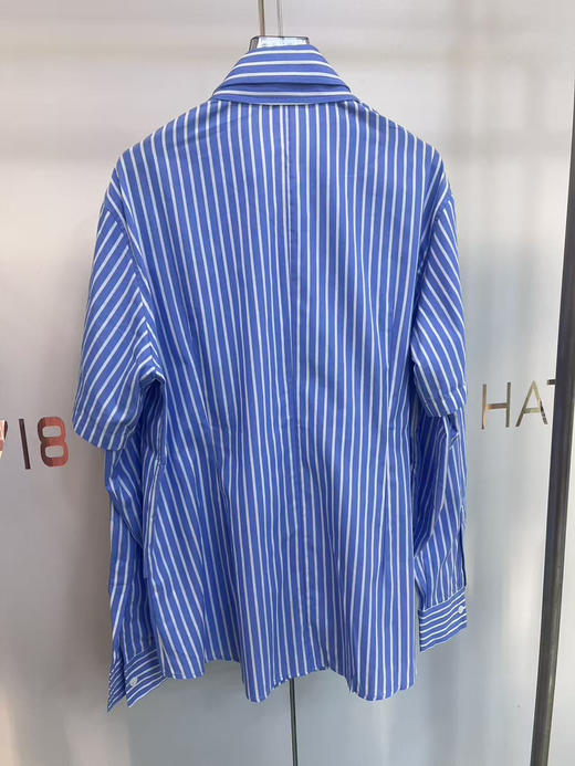 新款原单潮牌假两件拼接条纹衬衫（宽松版）软面料棉质 商品图2
