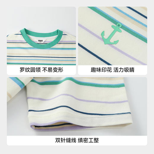 男女童圆领短袖针织衫夏季新款安奈儿童装EM621634 商品图4