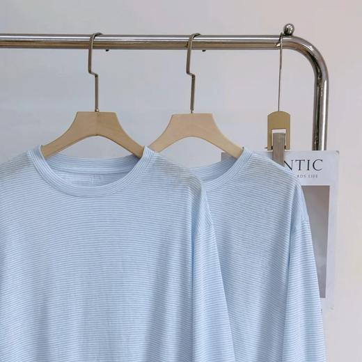 F031883夏日氧气薄荷蓝~ 新款法式莱赛尔天丝面膜t长袖上衣 商品图2