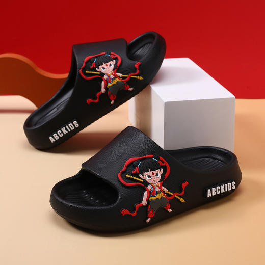 【ABCKIDS】 儿童拖鞋哪吒男女童卡通防滑轻便凉拖室内外家居24-41 商品图6