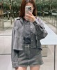 女款棉牛仔外套裙裤套装he002 商品缩略图4