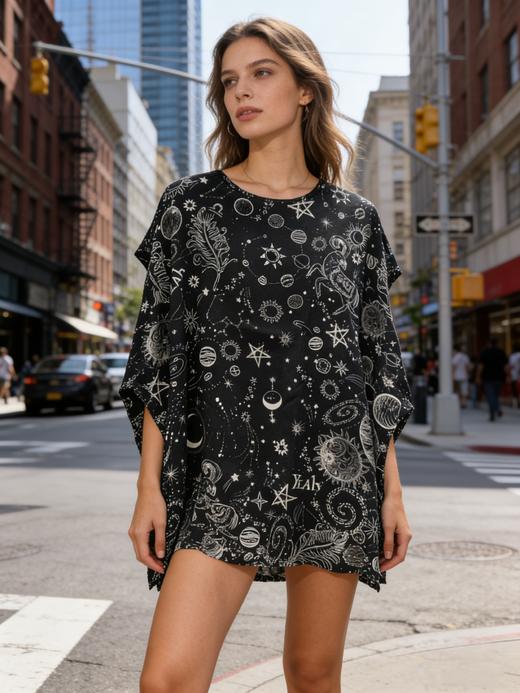 【UL系列外穿】舒雅女短袖连衣裙天丝粘纤梭织 100%粘纤超薄凉爽 透气舒适外穿短裙 81/24624U 商品图0