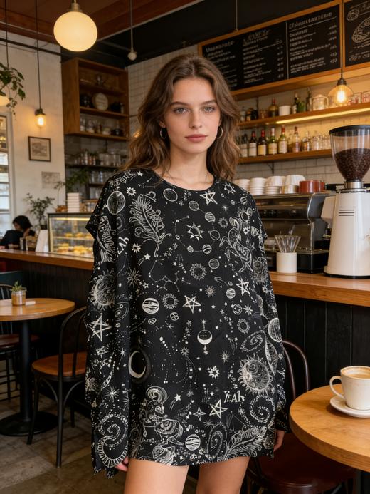 【UL系列外穿】舒雅女短袖连衣裙天丝粘纤梭织 100%粘纤超薄凉爽 透气舒适外穿短裙 81/24624U 商品图1