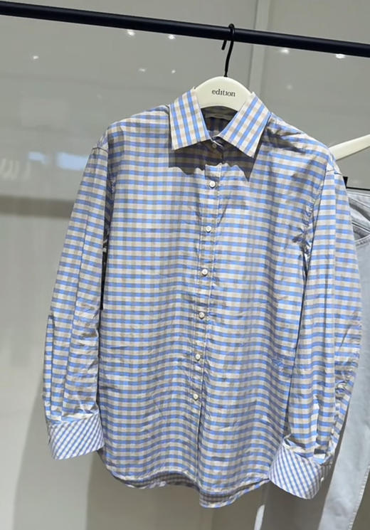 318-1 仅此一批 自留推荐 渠道货 ED高圆圆同款方格纹衬衫 商品图7
