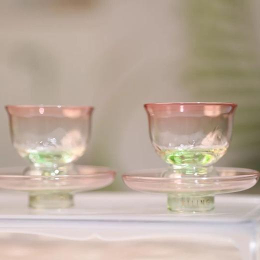 西泠有美堂·湖山雅集琉璃茶器套组 ， 手工吹制的通透琉璃，杯身精致山水纹【G】 商品图2
