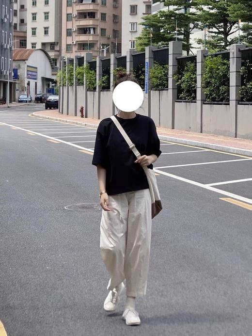 二店y 新疆棉600g重磅美式纯棉情侣款短袖T恤 商品图5