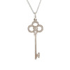 【95新】Tiffany & Co.蒂芙尼Keys系列18K白金镶钻皇冠钥匙项链 链长约46cm女士130326NJS08 商品缩略图0