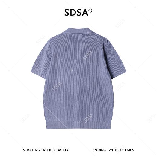 M184SDSA男装2026新款高贵轻奢小众设计复古混纺翻领针织短袖T恤百搭 商品图5