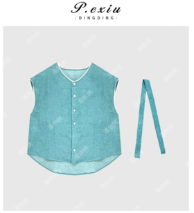 03-4潘依绣丁丁宠粉【薄荷日记】韩系文艺风花边拼接小飞袖衬衫 Q3379