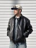 F031846春季新款简约大气纯色拉链翻领长袖皮衣单夹克外套 商品缩略图8
