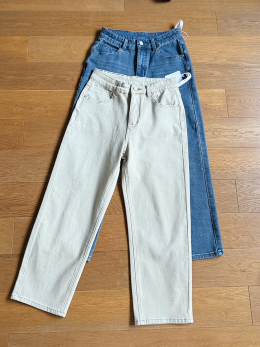 版型封神-- 巨显腿直四面弹法棍九分牛仔裤【包邮+三天无理由退换】 商品图11