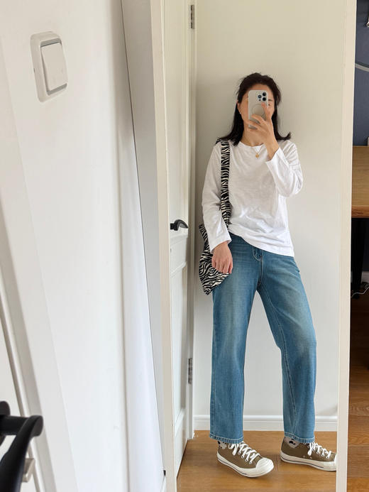 版型封神-- 巨显腿直四面弹法棍九分牛仔裤【包邮+三天无理由退换】 商品图3