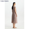 PURE TOUCH女26春夏新款木耳边连衣裙真丝鬼绉桑蚕丝系带中长裙 商品缩略图3
