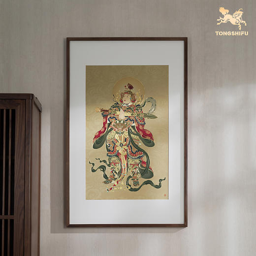 铜师傅 手工錾刻 铜雕画《韦陀菩萨》玄关沙发背景墙中式装饰挂画 商品图1