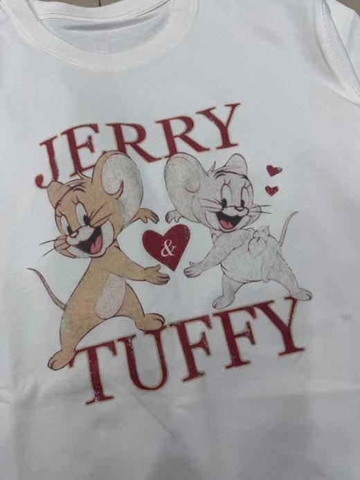 F0318114新品猫和老鼠联名系列斑驳洗旧棉质短袖T恤 商品图12