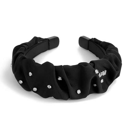 F031813细软塌救星赵露丝同款海瑟薇钉钻褶皱休闲百搭发箍 商品图3