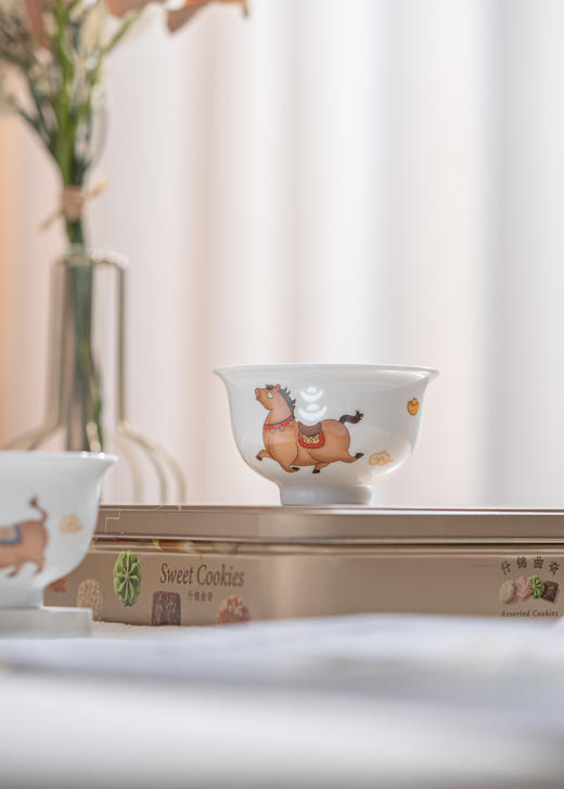 WENO°丨新品 富玉陶瓷景德镇茶杯主人杯高档个人专用一对牛马品茗杯 商品图2
