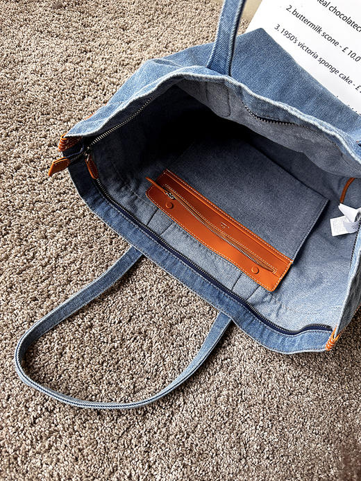 THS-无 RL马球家  春季出行搭子 在售款牛仔托特包 CQ1432 商品图9