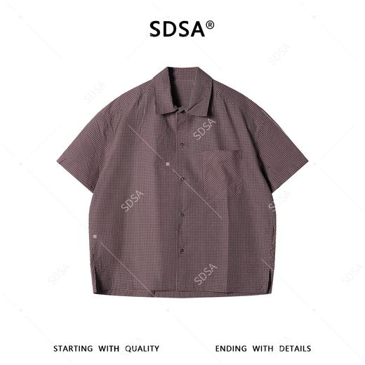 9003SDSA男装2026新款高贵轻奢时尚简约格子翻领短袖衬衫T恤百搭宽松 商品图1