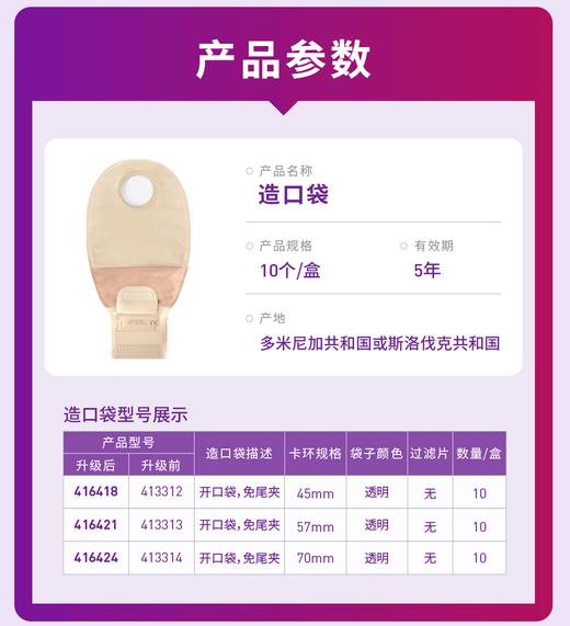 康维德二件式造口袋大便袋肛门造瘘袋416418 416421 416424 商品图2