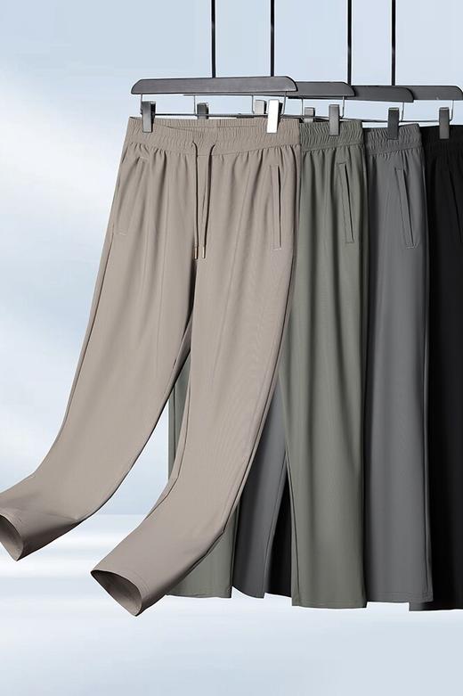 【DK】大依优型大码男装夏季薄款弹力长裤商务休闲运动松紧腰直筒长裤 商品图5