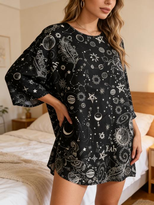 【UL系列外穿】舒雅女短袖连衣裙天丝粘纤梭织 100%粘纤超薄凉爽 透气舒适外穿短裙 81/24624U 商品图2