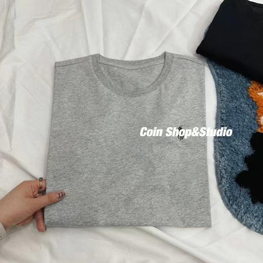 F031827日常打底衫面料舒服柔软春夏新款刺绣小马短袖T恤 商品图8