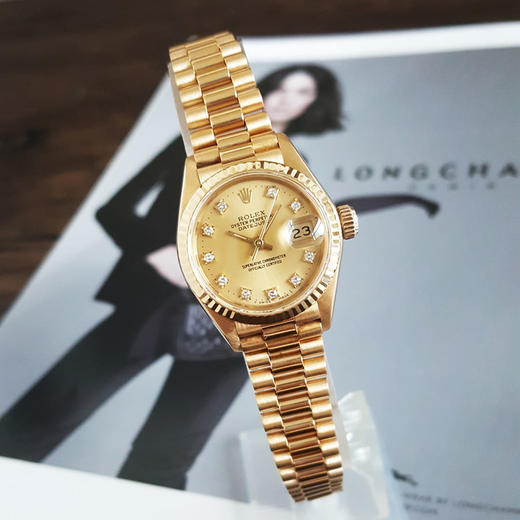 【95新】ROLEX 劳力士69198天文台认证自动机械机芯日期显示26MM（女款）日志型系列18K黄金010326TJ03 商品图3