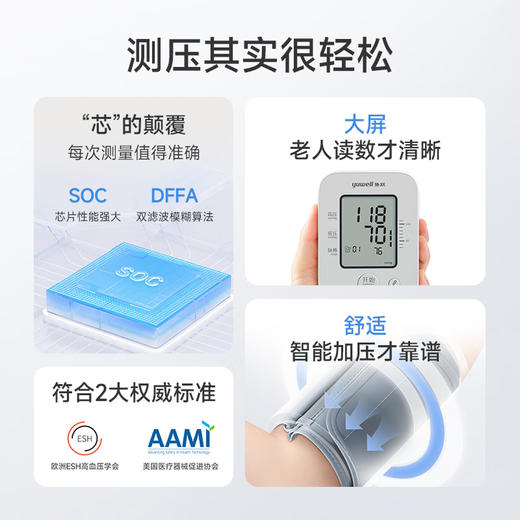 鱼跃上臂式电子血压计YE660A 商品图2